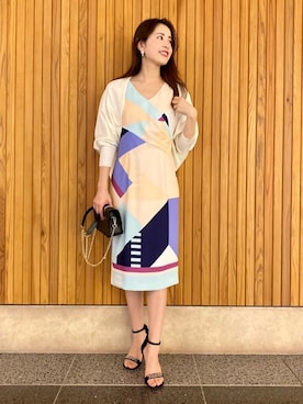 「アイテム（ワンピース/ドレス、パープル系）」を使った、PINKY&DIANNEさん（レディース・158cm）の冬コーディネート