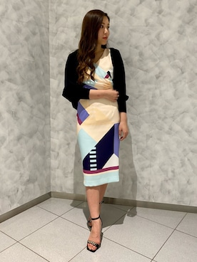 「アイテム（ワンピース/ドレス、パープル系）」を使った、PINKY&DIANNEさん（レディース・155cm）の冬コーディネート