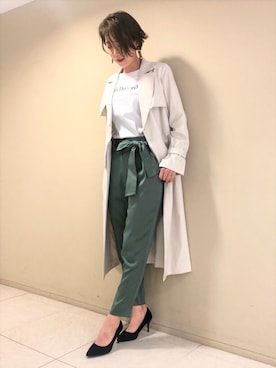 「PINKY&DIANNE（ピンキーアンドダイアン）のアイテム（Tシャツ/カットソー）」を使った、PINKY&DIANNEさん（レディース・164cm）の春コーディネート