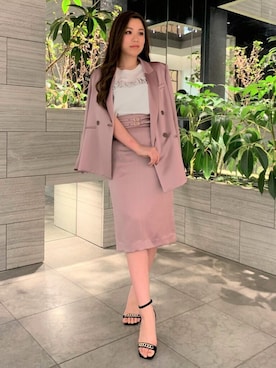 「PINKY&DIANNE（ピンキーアンドダイアン）のアイテム（Tシャツ/カットソー）」を使った、PINKY&DIANNEさん（レディース・155cm）の春コーディネート