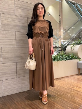 「PINKY&DIANNE（ピンキーアンドダイアン）のアイテム（ワンピース）」を使った、PINKY&DIANNEさん（レディース・162cm）の春コーディネート