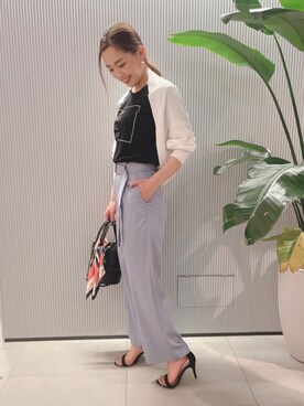 「PINKY&DIANNE（ピンキーアンドダイアン）のアイテム（Tシャツ/カットソー）」を使った、PINKY&DIANNEさん（レディース・166cm）の春コーディネート