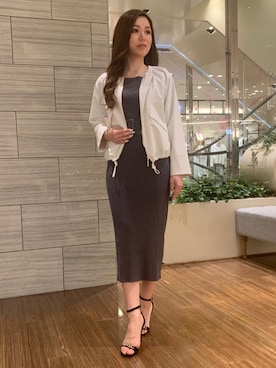 ブルゾンを使った ニットワンピース の人気ファッションコーディネート Wear