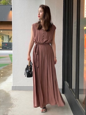 「PINKY&DIANNE（ピンキーアンドダイアン）のアイテム（ワンピース）」を使った、PINKY&DIANNEさん（レディース・162cm）の春コーディネート