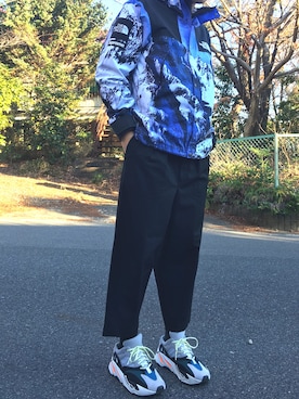 「yeezy boost 700」｜たくけんぼーさん（メンズ・177cm）の冬コーディネート