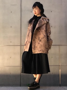 「キュロット」｜「アイテム（モカシン/デッキシューズ）」を使った、sugiyama.sさん（レディース・157cm）の秋コーディネート