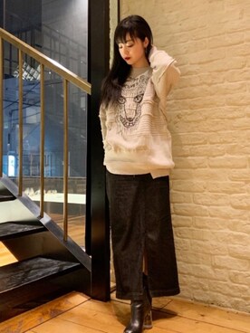 sugiyama.sさんの「Sデニムロングタイトスカート」を使ったコーディネート