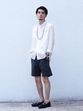 「HAMILTON（ハミルトン）のアイテム（腕時計）」を使った、nano・universe men's STAFFさん（メンズ・178cm）の夏コーディネート