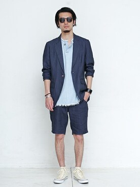 nano・universe men's STAFFさん（メンズ・178cm）の夏コーディネート