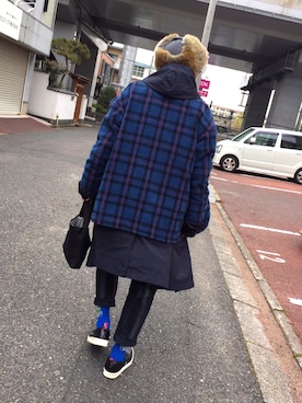 「ALLEGE（アレッジ）のアイテム（ジャケット/アウター）」を使った、hissaaaaさん（メンズ・170cm）の冬コーディネート