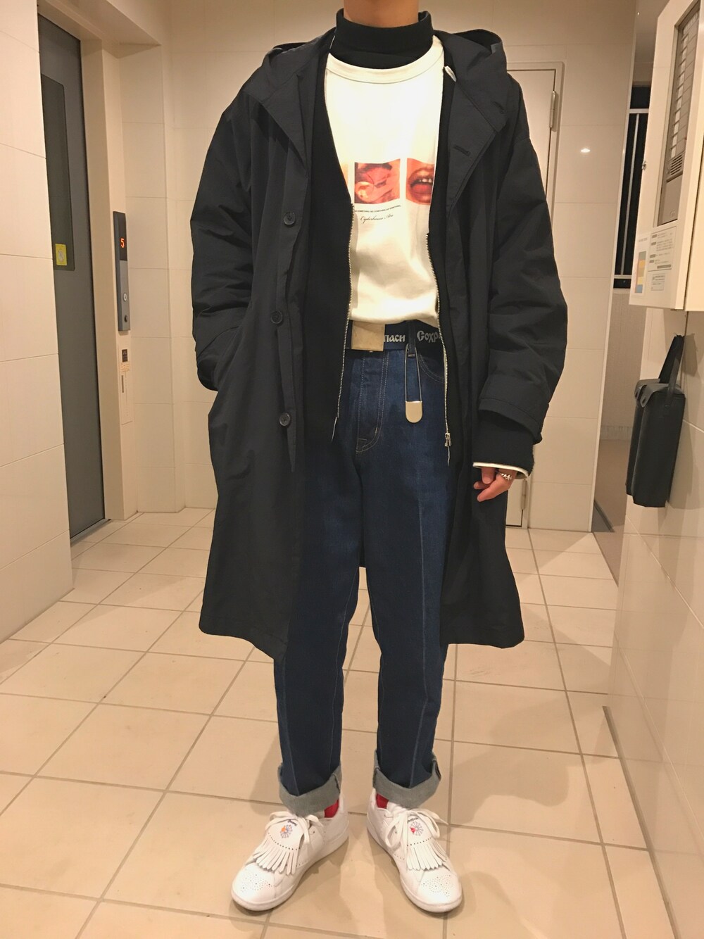 hissaaaaさんの「ALLEGE AF16W-CO02 HOODIE COAT（ALLEGE）」を使ったコーディネート