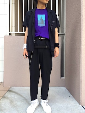 「doublet（ダブレット）のアイテム（ソックス/靴下）」を使った、hissaaaaさん（メンズ・170cm）の夏コーディネート