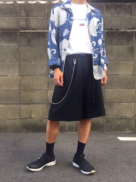 「soe（ソーイ）のアイテム（財布/小物）」を使った、hissaaaaさん（メンズ・170cm）の夏コーディネート