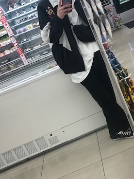 「doublet（ダブレット）のアイテム（ナイロンジャケット）」を使った、ラララさん（メンズ・182cm）の春コーディネート