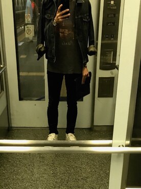 「Saint Laurent（サンローラン）のアイテム（ジャケット/アウター）」を使った、けーさん（メンズ・178cm）の秋コーディネート