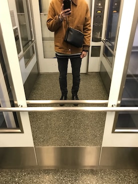 「MARTIN MARGIELA（マルタンマルジェラ）のアイテム（ブルゾン）」を使った、けーさん（メンズ・178cm）の冬コーディネート