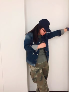 「TYPE BLUE（タイプブルー）のアイテム（デニムジャケット）」を使った、misiaさん（レディース・165cm）の冬コーディネート
