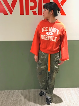 「カモフラージュ柄」｜misiaさん（レディース・165cm）の冬コーディネート