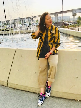 「マスタードイエロー」｜misiaさん（レディース・165cm）の夏コーディネート