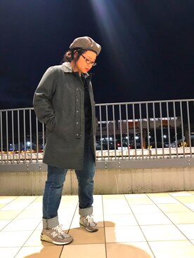 「AVIREX（アヴィレックス）のアイテム（ステンカラーコート）」を使った、misiaさん（レディース・165cm）の秋コーディネート