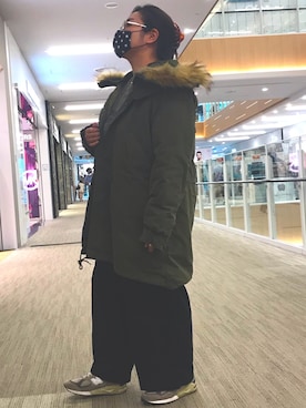 「AVIREX（アヴィレックス）のアイテム（モッズコート）」を使った、misiaさん（レディース・165cm）の秋コーディネート