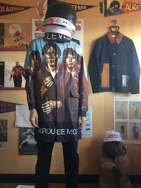 「UNDERCOVER（アンダーカバー）のアイテム（モッズコート）」を使った、beamsaberさん（メンズ・181cm）の冬コーディネート