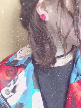 「アイテム（ピアス（両耳用））」を使った、airiさん（レディース・158cm・20代）の冬コーディネート