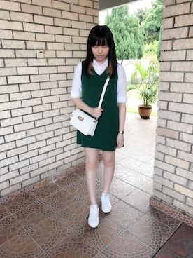 「stansmith」｜Eva Chiamさん（レディース・166cm）の冬コーディネート