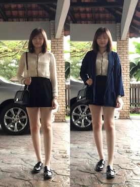 「MIXXO（ミッソ）のアイテム（パンツ）」を使った、Eva Chiamさん（レディース・166cm）の冬コーディネート
