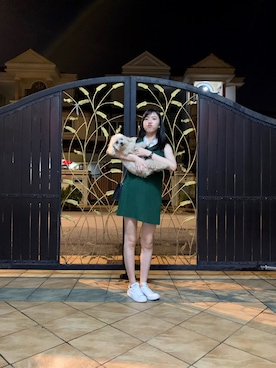 「stansmith」｜Eva Chiamさん（レディース・166cm）の冬コーディネート