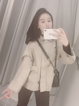 「H&M（エイチ・アンド・エム）のアイテム（ブルゾン）」を使った、宇佳人陌路さん（レディース・161cm）の冬コーディネート