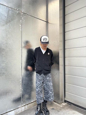 「HYSTERIC GLAMOUR（ヒステリックグラマー）のSEE NO EVIL スタッズメッシュキャップ（キャップ、ブラック系）」を使った、taichiさん（メンズ・174cm）の春コーディネート