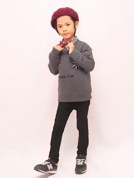 「WASK（ワスク）のアイテム」を使った、りくと&ひなさん（キッズ・120cm）の秋コーディネート