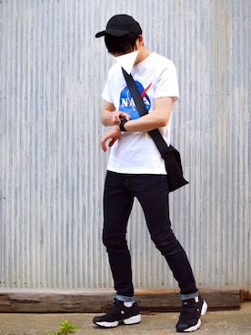 「BASECONTROL（ベースコントロール）のアイテム（バッグ）」を使った、oguさん（メンズ・173cm）の春コーディネート