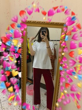 「家着」｜Amandaさん（レディース・167cm）の夏コーディネート