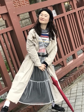 「Nike air huarache」｜カホさん（レディース・156cm）の春コーディネート