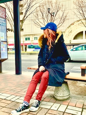 「スタッフセンバツ」｜「アイテム（モッズコート）」を使った、minagawaさん（レディース・150cm）の冬コーディネート