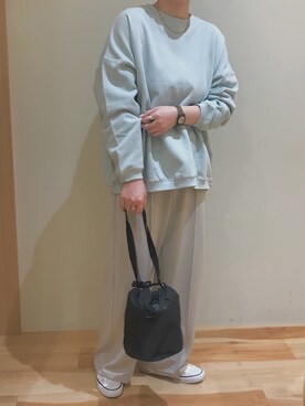 「Samansa Mos2 blue（サマンサモスモスブルー）のアイテム（スニーカー）」を使った、chiharuさん（レディース・165cm）の冬コーディネート
