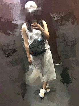 「INGNI（イング）のアイテム（オールインワン・サロペット）」を使った、meさん（レディース・162cm）の夏コーディネート