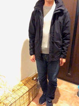 「LOOPWHEELER（ループウィラー）のアイテム（スウェット）」を使った、hinaoi2020さん（メンズ・174cm）の冬コーディネート
