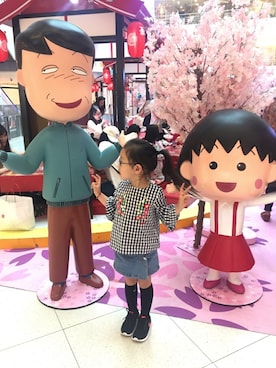 「X-girl（エックスガール）のアイテム（トップス、ブラック系）」を使った、oliviaさん（キッズ・120cm）の春コーディネート