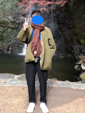 「NO WAY（ノーウェイ）のアイテム（パンツ）」を使った、むねりんさん（メンズ・165cm）の春コーディネート