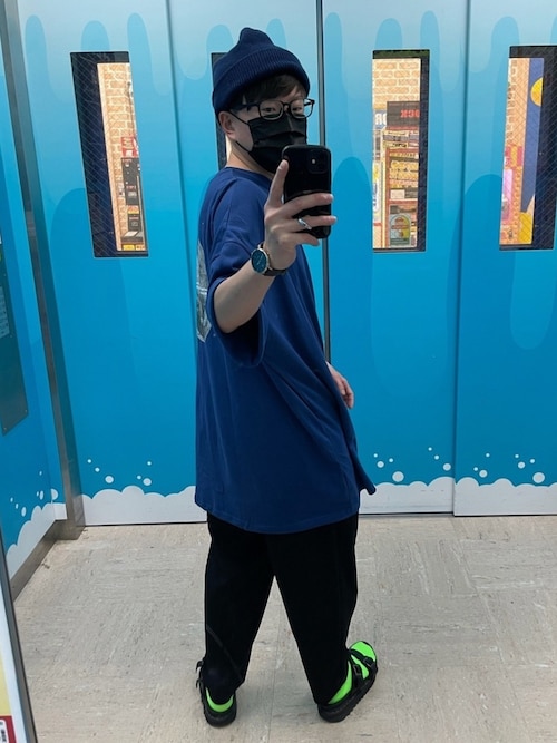 むねりんさんのスラックス「/梨地 アンクルワイドテーパードパンツ/(NO WAY|ノーウェイ)」を使ったコーディネート