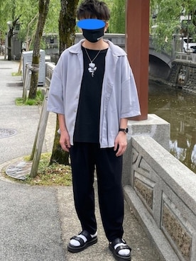 「NO WAY（ノーウェイ）のアイテム（パンツ）」を使った、むねりんさん（メンズ・165cm）の春コーディネート