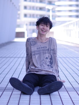 「KMK」｜和地 蓮二さん（メンズ・177cm）の春コーディネート
