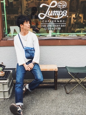 和地 蓮二さん（メンズ・177cm）の春コーディネート