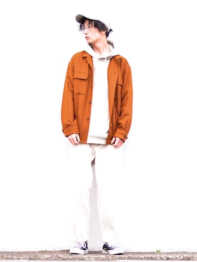 和地 蓮二さん（メンズ・177cm）の冬コーディネート