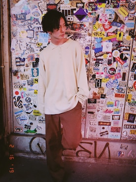 和地 蓮二さん（メンズ・177cm）の冬コーディネート