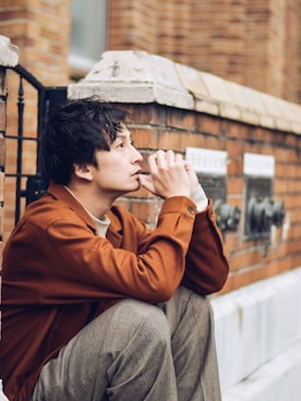 和地 蓮二さん（メンズ・177cm）の春コーディネート