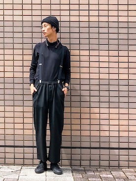 「ニットキャップ」｜和地 蓮二さん（メンズ・177cm・20代）の秋コーディネート